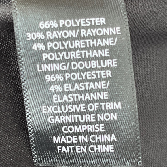 Pink Tartan (8) black gabardine midi skirt with pockets and soft front pleats. - Picture 9 of 14